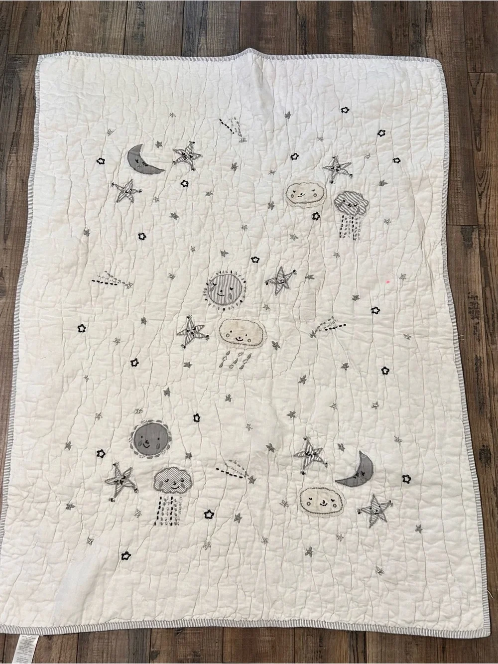 Pottery Barn Kids Celestial Patchwork Reversible Quilt for Baby Crib
